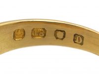 Victorian 18ct Gold Three Stone Old Mine Cut Diamond Gypsy Ring