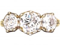Victorian 18ct Gold, Three Stone Diamond Ring