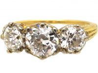 Victorian 18ct Gold, Three Stone Diamond Ring