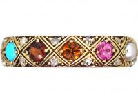 Early 20th Century Austrian 14ct Gold Harlequin Ring