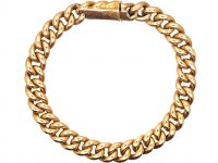 Edwardian 15ct Gold Curb Link Bracelet