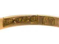 Edwardian 18ct Gold, Sapphire and Diamond Cluster Ring With Engraved Shoulders