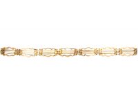 Edwardian 15ct Gold Bracelet with Padlock