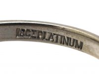 Art Deco 18ct Gold and Platinum Diamond Solitaire Ring with Diamond Set Shoulders