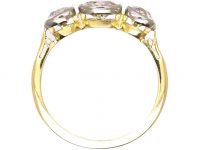 Edwardian 18ct Gold and Platinum Diamond Three Stone Ring