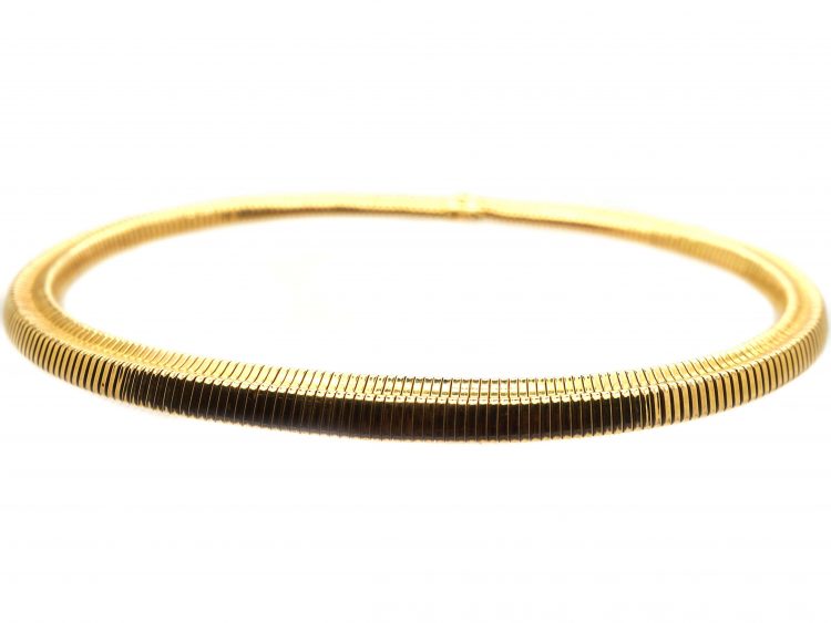Retro 18ct Gold Tubo Gas 18ct Gold Collar