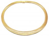 Retro 18ct Gold Tubo Gas 18ct Gold Collar
