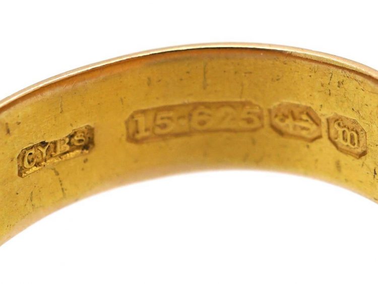 Victorian 15ct Gold and Diamond Buckle Ring