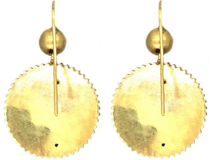 Victorian 15ct Gold Cherub Earrings