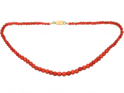 Georgian Pineapple Cut Coral Beads