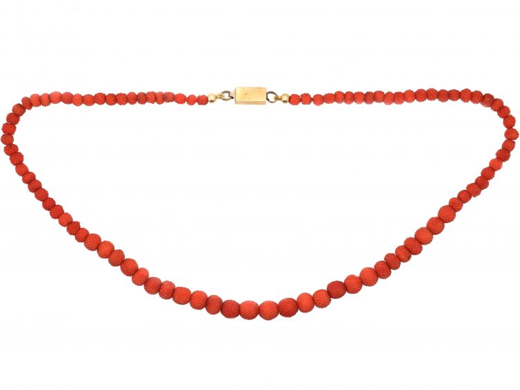 Georgian Pineapple Cut Coral Beads