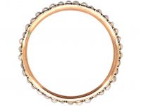 Narrow Georgian Eternity Ring set with Natural Split Pearls