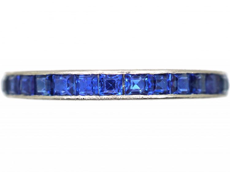 Art Deco Platinum & Sapphire Eternity Ring