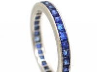 Art Deco Platinum & Sapphire Eternity Ring