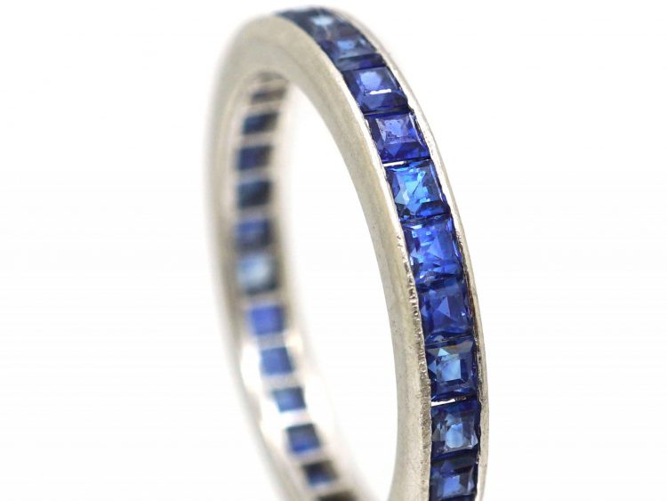 Art Deco Platinum & Sapphire Eternity Ring