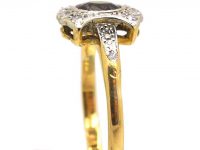 Edwardian 18ct Gold & Platinum & Diamond Ring set with an Alexandrite
