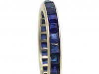 Art Deco 18ct White Gold & Sapphire Eternity Ring