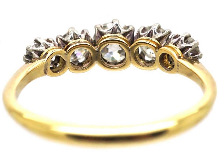 Edwardian 18ct Gold Five Stone Diamond Ring