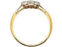 Edwardian 18ct Gold & Platinum Diamond Cluster Ring