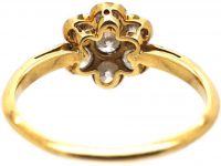 Edwardian 18ct Gold & Platinum Diamond Cluster Ring