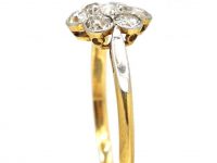 Edwardian 18ct Gold & Platinum Diamond Cluster Ring