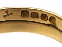 Victorian 18ct Gold Double Snake Ring set with Diamonds