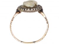 18th Century Hardstone Cameo Ring with Diamond Detail