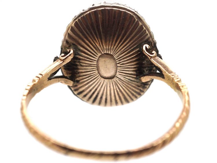 18th Century Hardstone Cameo Ring with Diamond Detail