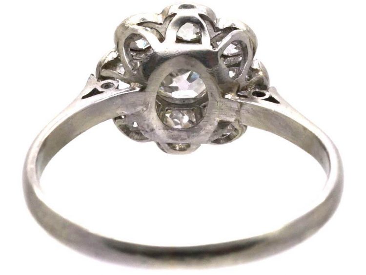 Edwardian Platinum, Diamond Daisy Cluster Ring