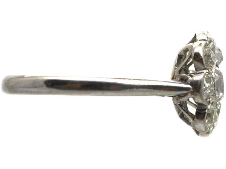Edwardian Platinum, Diamond Daisy Cluster Ring