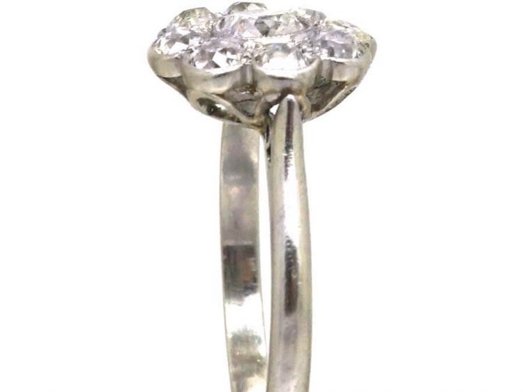 Edwardian Platinum, Diamond Daisy Cluster Ring