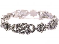 Art Deco Silver and Marcasite Bracelet