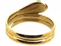 Victorian 18ct Gold Snake Ring set with Turquoise