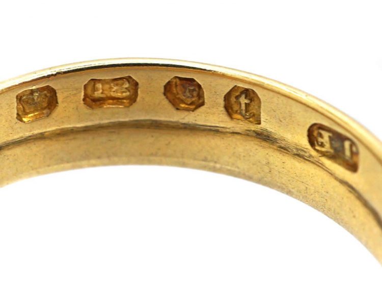 Victorian 18ct Gold Snake Ring set with Turquoise