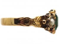 Victorian 18ct Gold, Emerald, Pearl and Diamond Ring