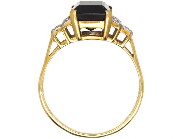 18ct Gold, Green Tourmaline & Diamond Ring by Cropp & Farr