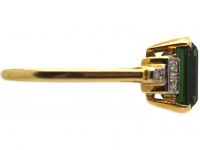 18ct Gold, Green Tourmaline & Diamond Ring by Cropp & Farr