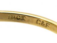 18ct Gold, Green Tourmaline & Diamond Ring by Cropp & Farr