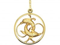 14ct Gold Italian Pisces Pendant