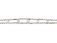French Belle Epoque Platinum, Diamond Two Line Bracelet with Diamonds In Between