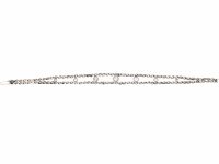 French Belle Epoque Platinum, Diamond Two Line Bracelet with Diamonds In Between