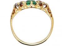 Victorian 18ct Gold, Emerald & Diamond Ring