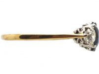 Edwardian 18ct Gold, Sapphire & Diamond Three Stone Ring