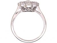 18ct White Gold Oval Diamond Cluster Ring