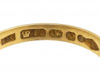 Victorian 18ct Gold Five Stone Ring set with Sapphires & Diamonds