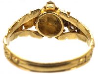 Regency 15ct Gold Cluster Ring set with Diamonds, Rubies & an Emerald