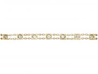 Victorian 18ct Gold Bracelet set with Diamonds by Mrs Newman