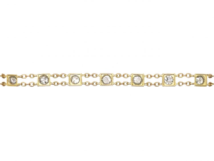 Victorian 18ct Gold Bracelet set with Diamonds by Mrs Newman