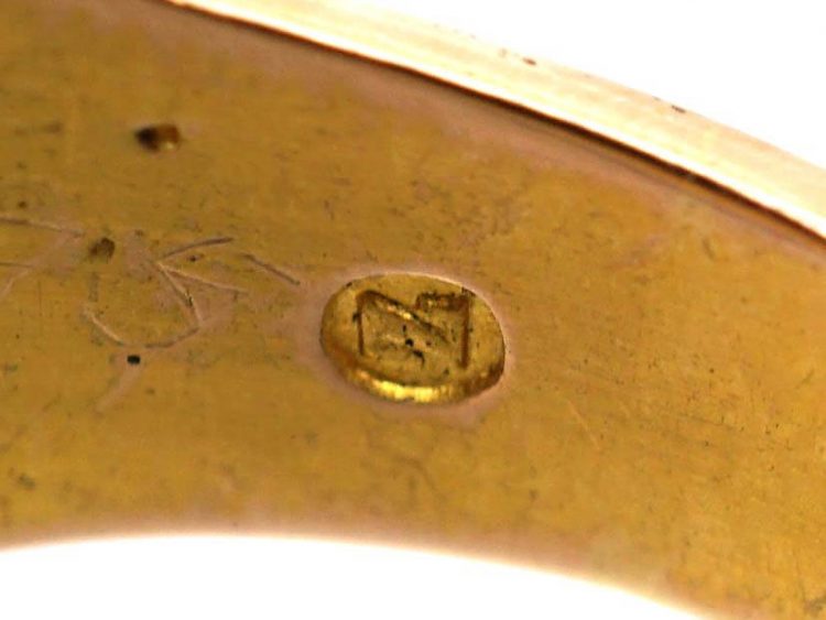 Art Deco 15ct Gold & Carnelian Signet Ring with Intaglio of a Lion with Sword & Scales