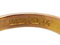 Art Deco 15ct Gold & Carnelian Signet Ring with Intaglio of a Lion with Sword & Scales